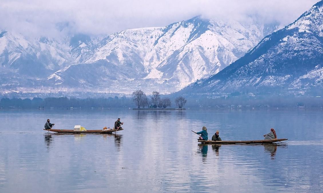 Frozen lakes in Kashmir