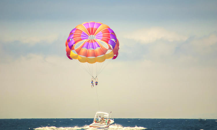 Parasailing at Payyambalam Beach, Kannur