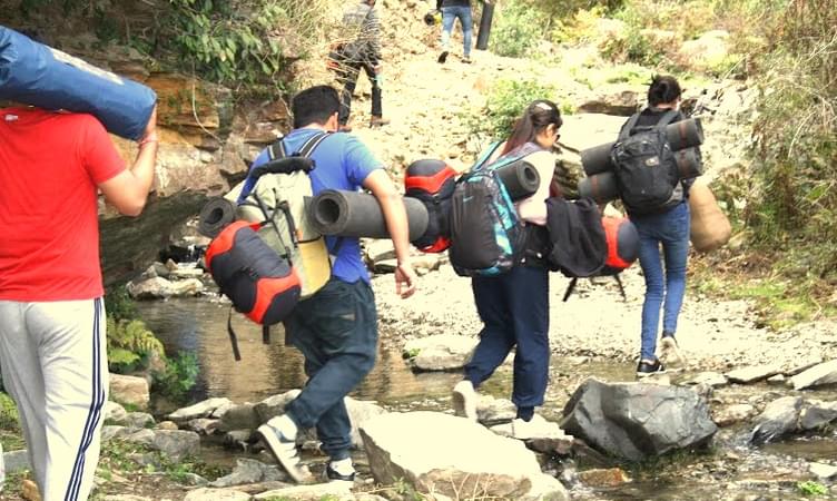 Trekking to Cave Water Falls in Himachal Pradesh