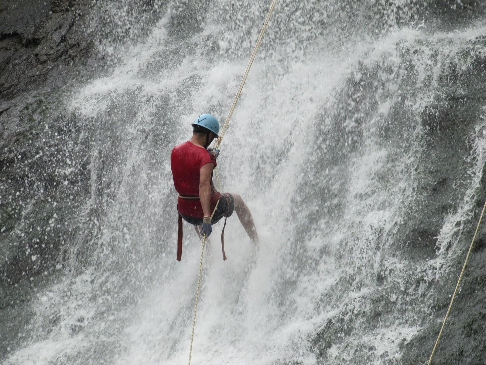 Waterfall Rappelling At Torna From Pune