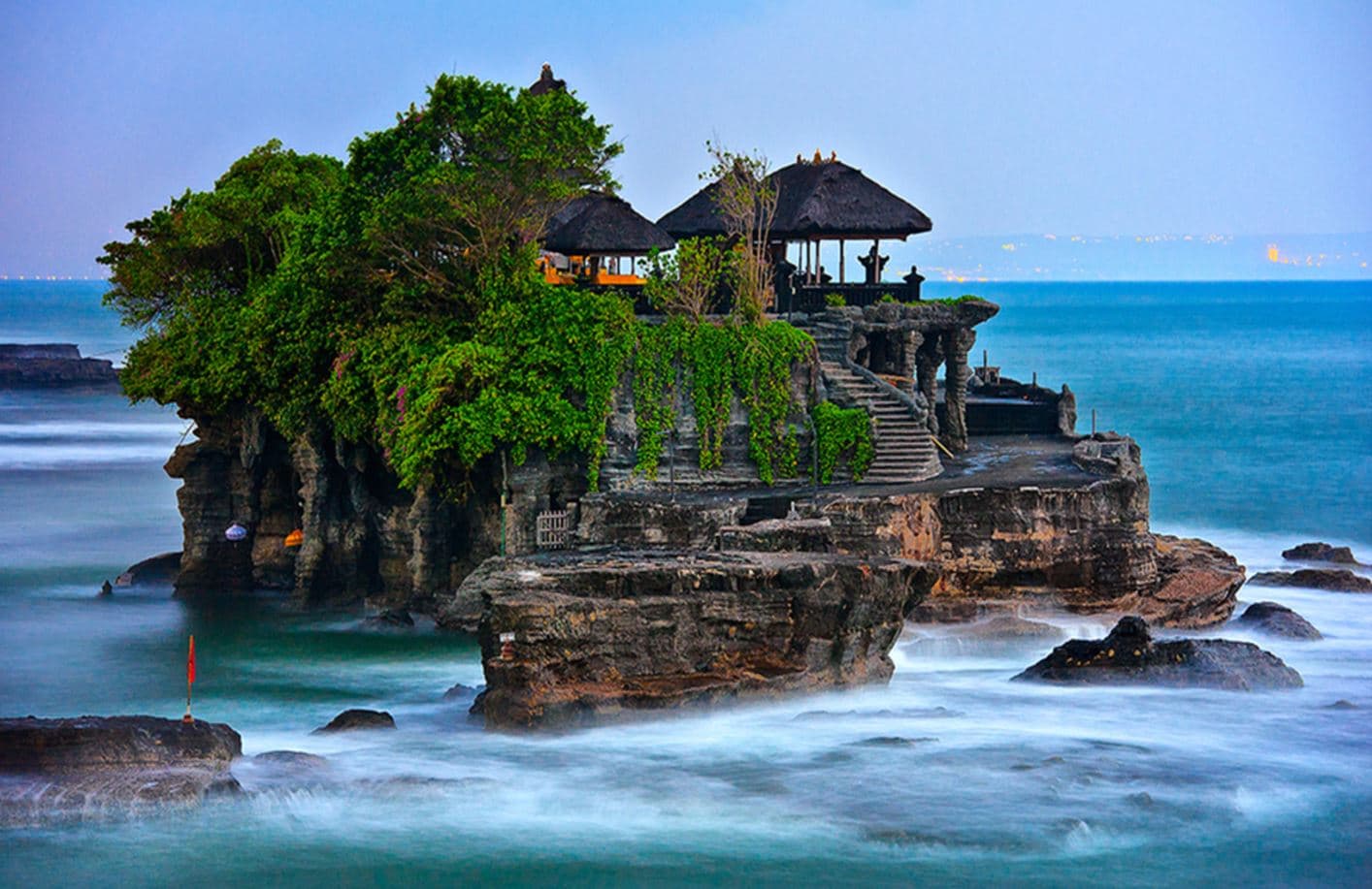 Watch Sunset At Tanah Lot Beach Temple