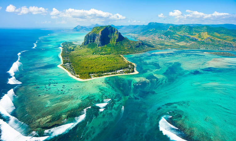 Underwater Waterfall From Helicopter