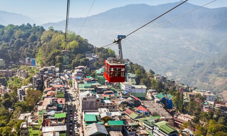 Ropeway over Gangtok city