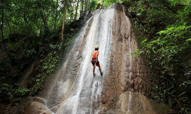 Waterfall Rappelling at Elephant Falls