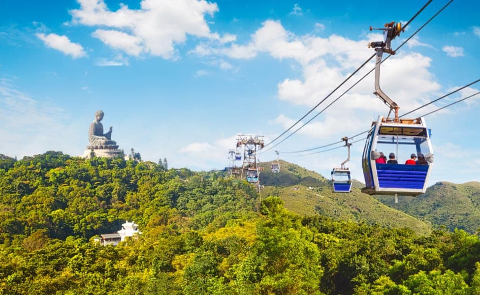 Watch the Aerial View in Ngong Ping 360 Crystal Cabin