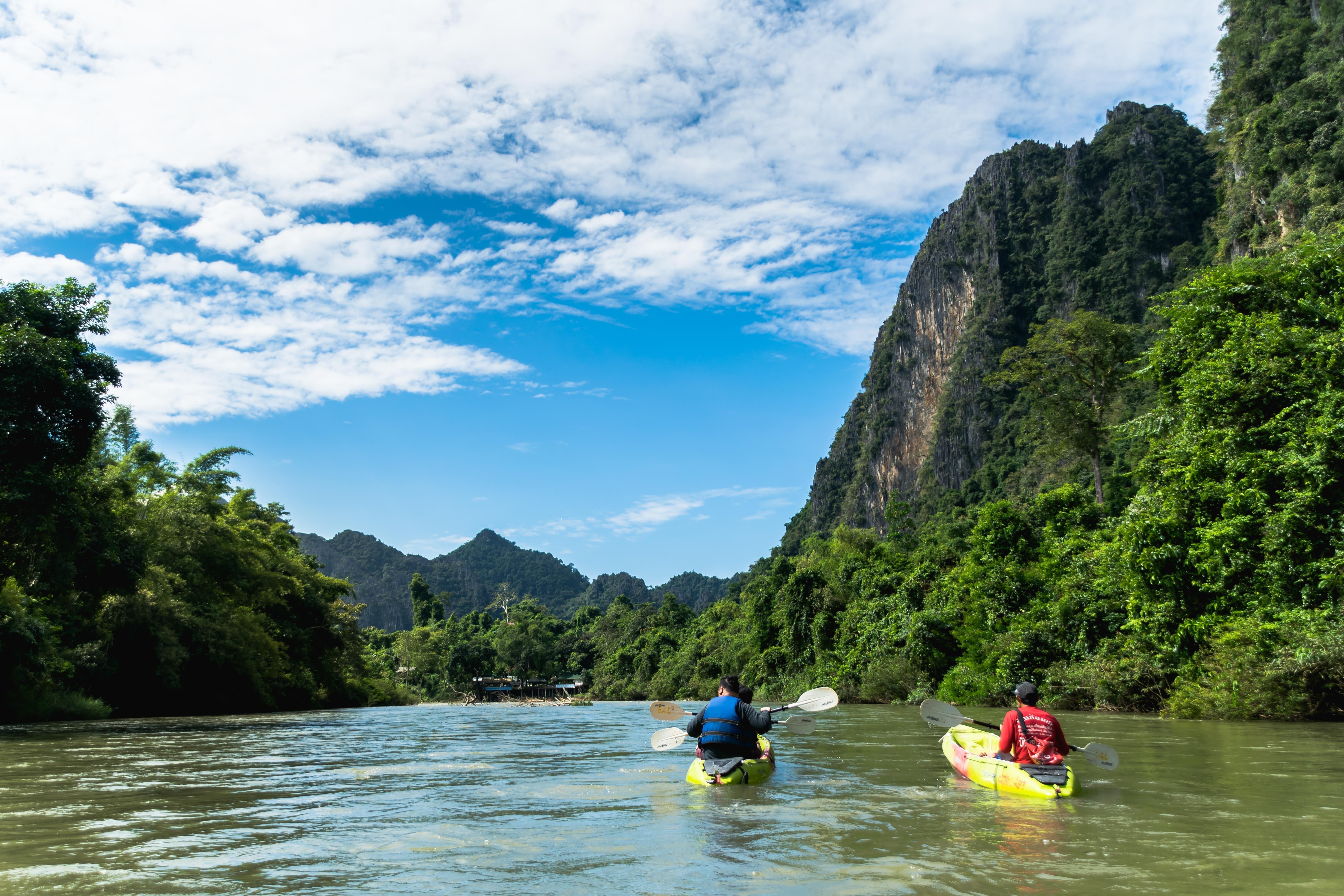 Kayaking in Vang Vieng and Zipline, Book Now @ Flat 14% off