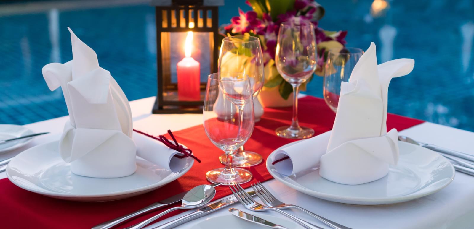 Rooftop Poolside Candlelight Dinner At Country Inn Hotel, Gurgaon