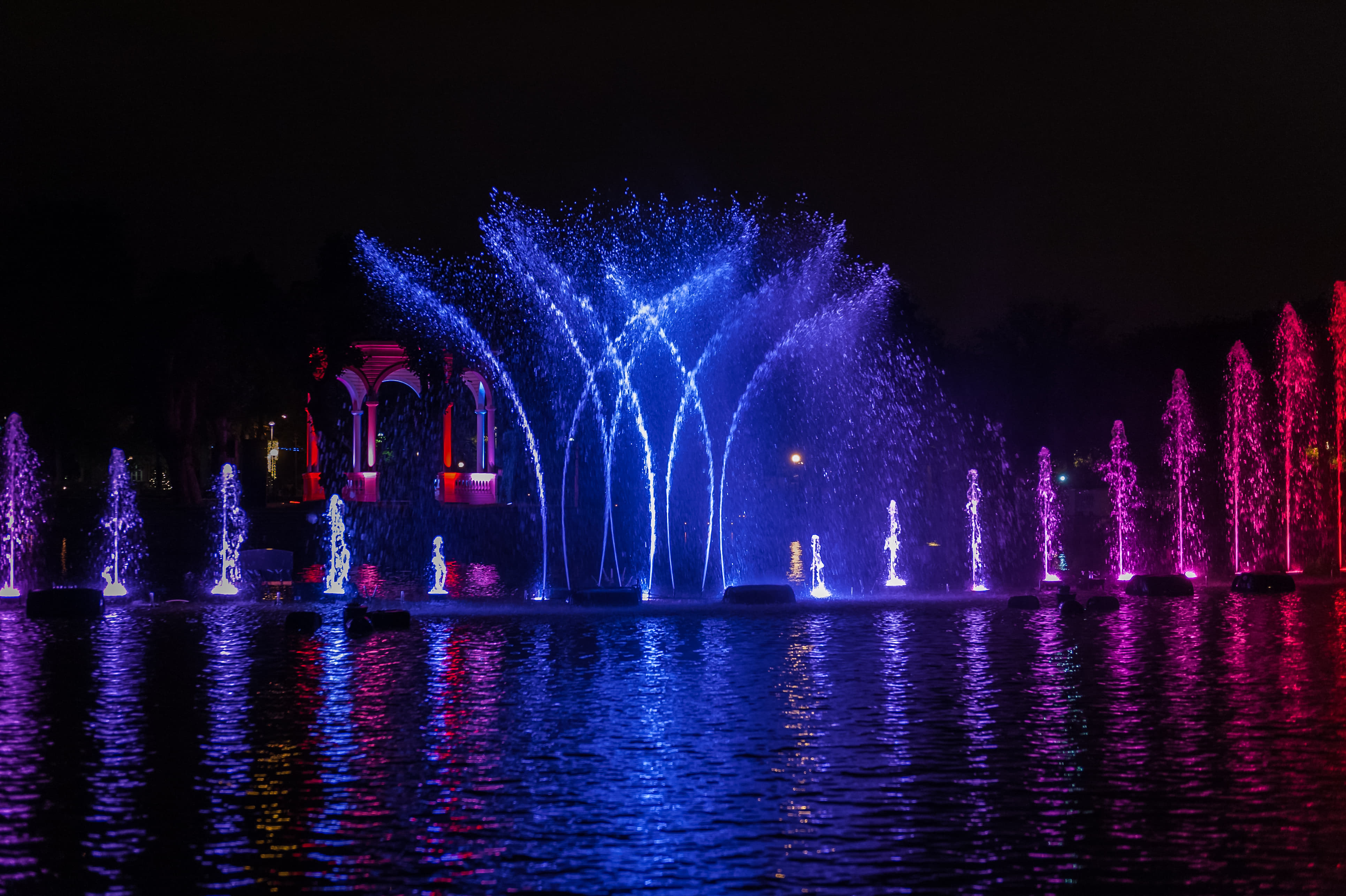 See the Beach All lit Up