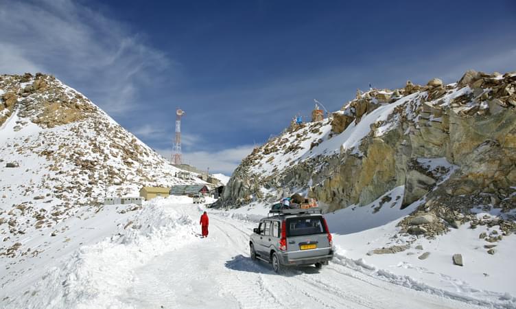 Snow in Ladakh in September