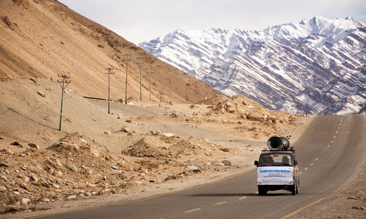 Srinagar Leh Highway in March