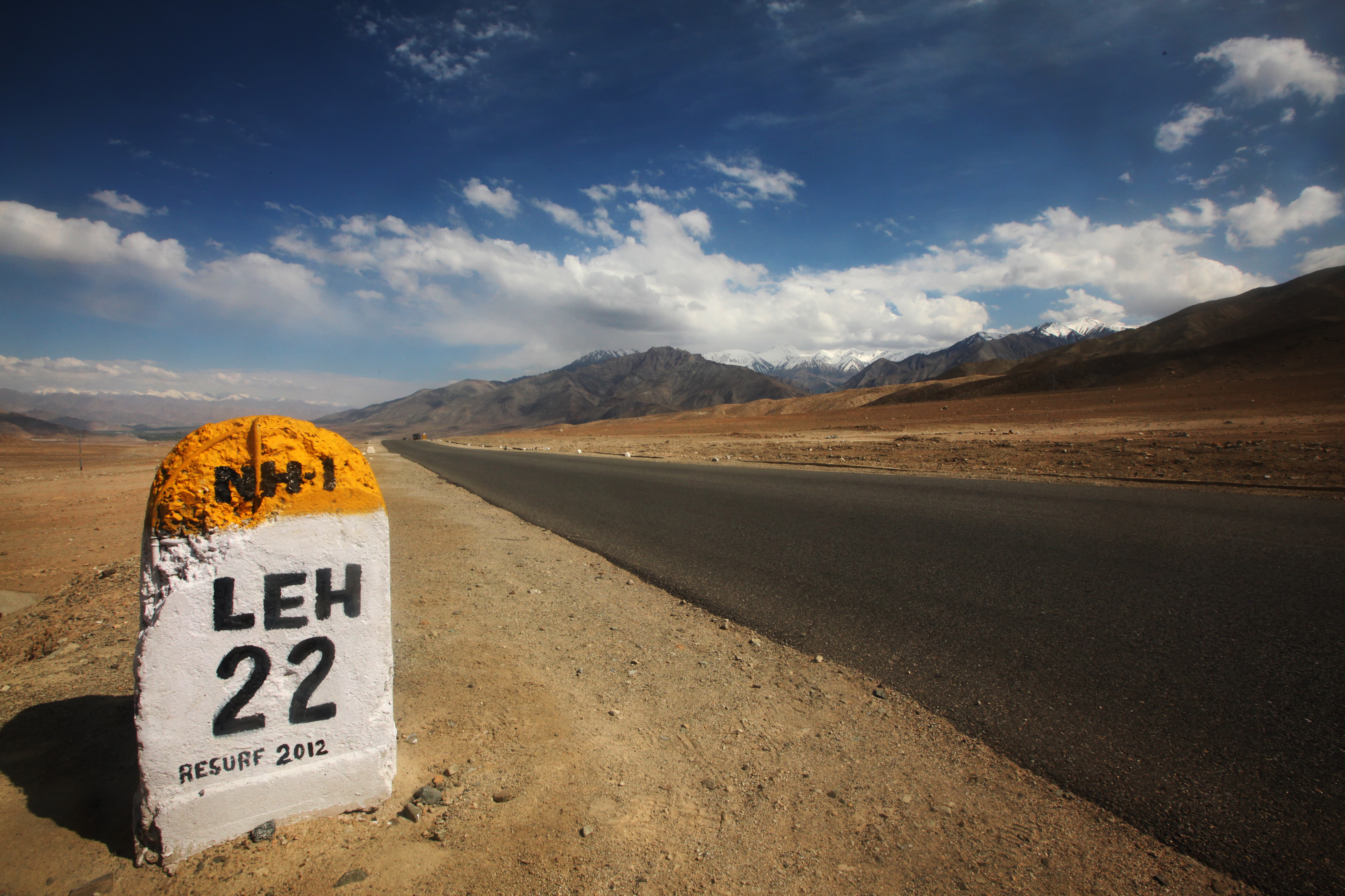Srinagar Leh Highway in April