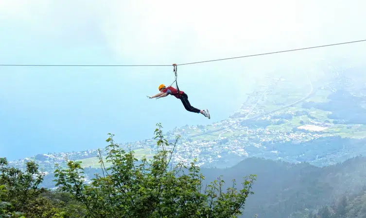 Ziplining in Tree Top Adventure Park