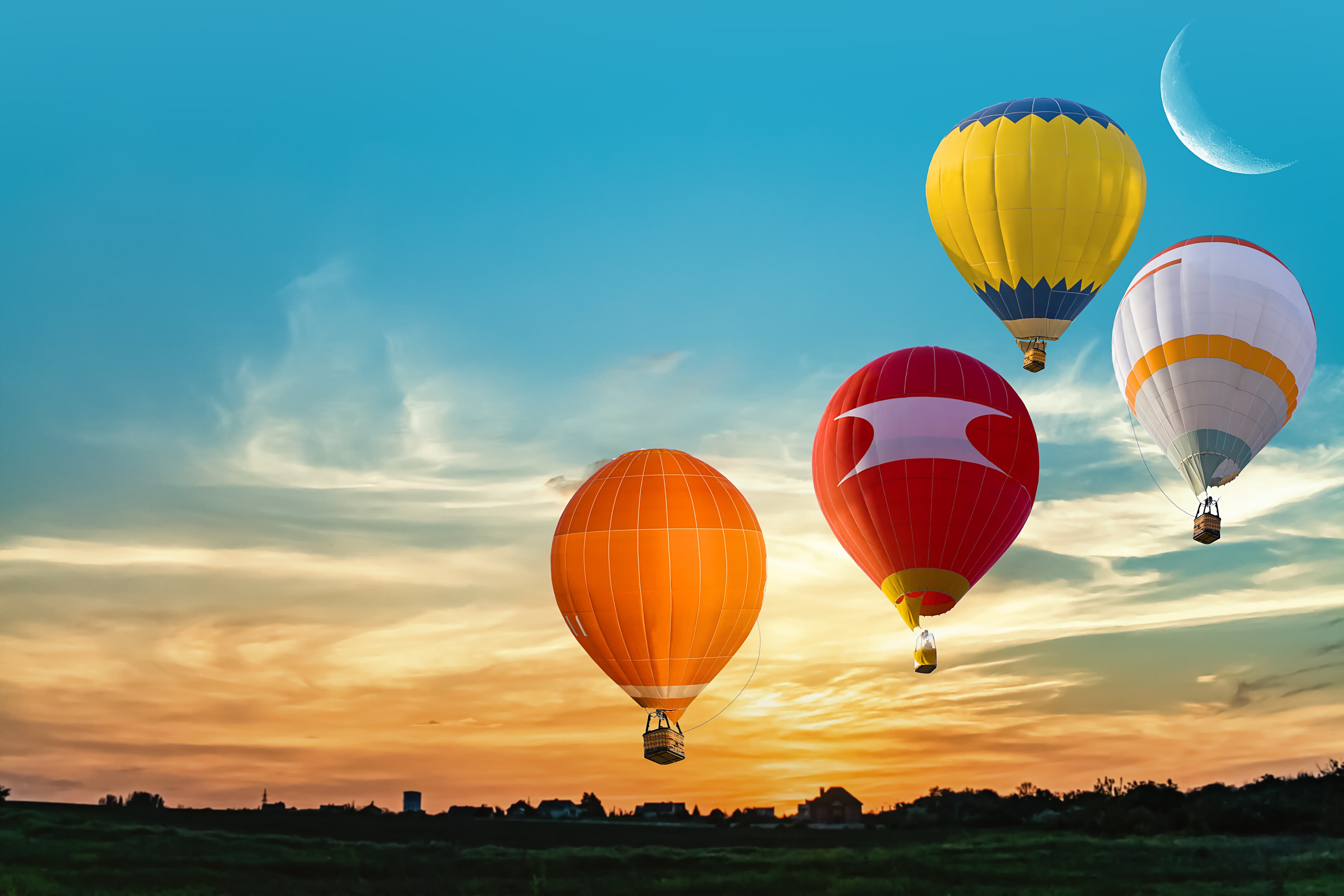 Soar Through The Sky On A Hot Air Balloon Flight