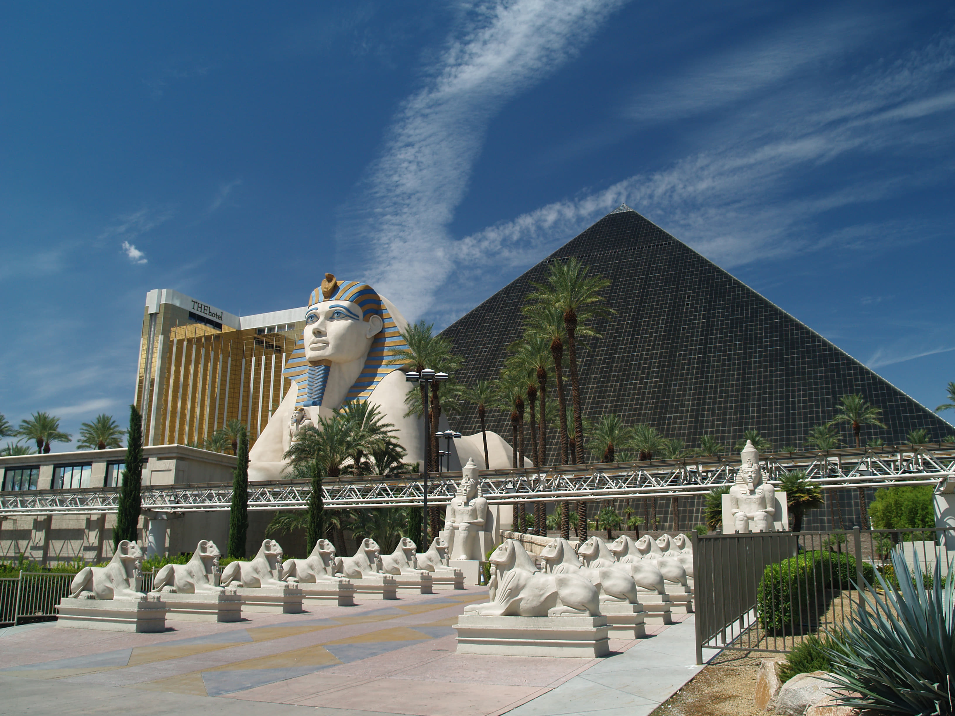 Marvel at the Luxor Pyramid and Sphinx