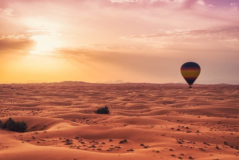 Hot Air Balloon Ride Over Dubai Desert