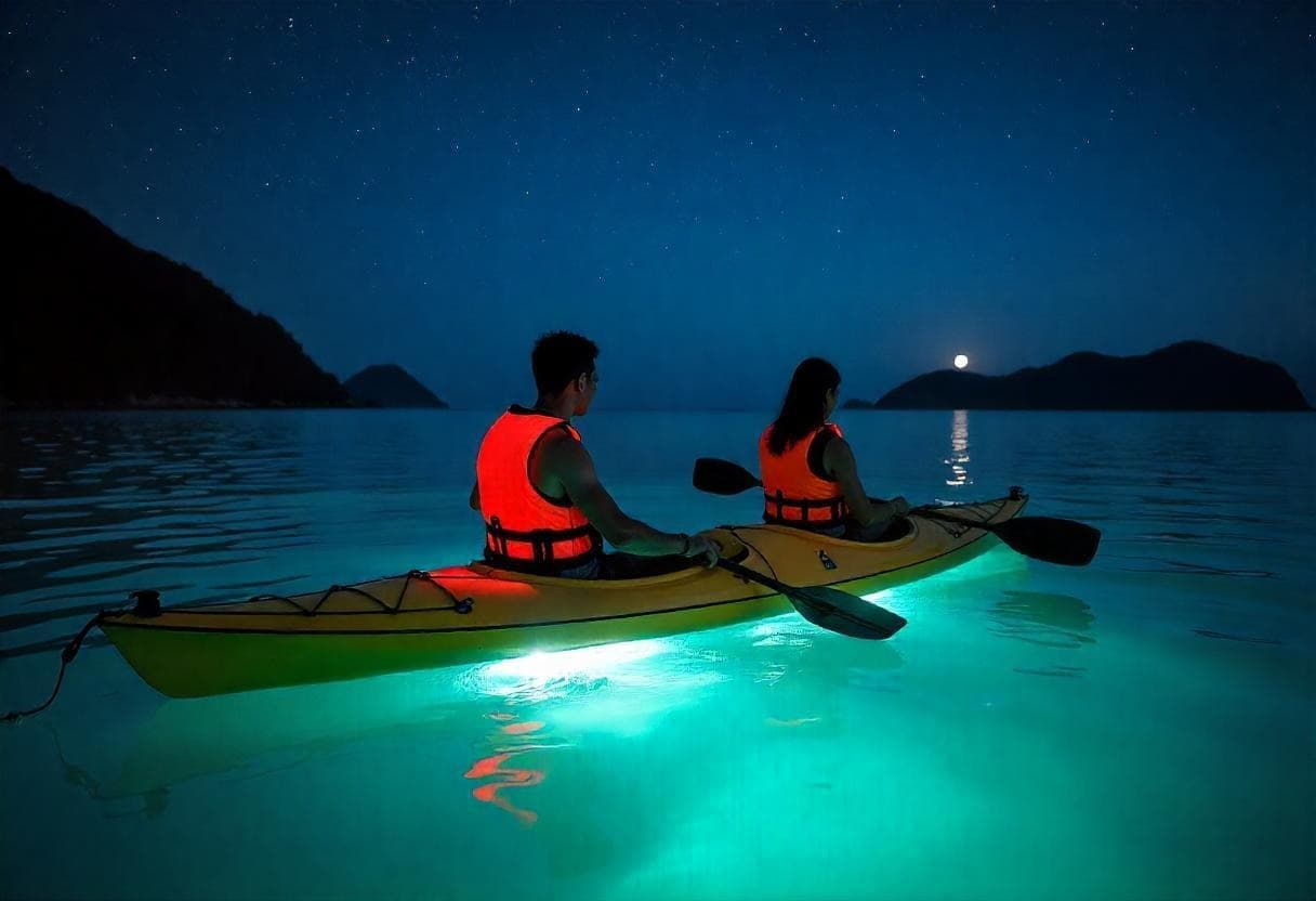 Go Night Kayaking To See Bioluminiscence At Radhanagar Beach