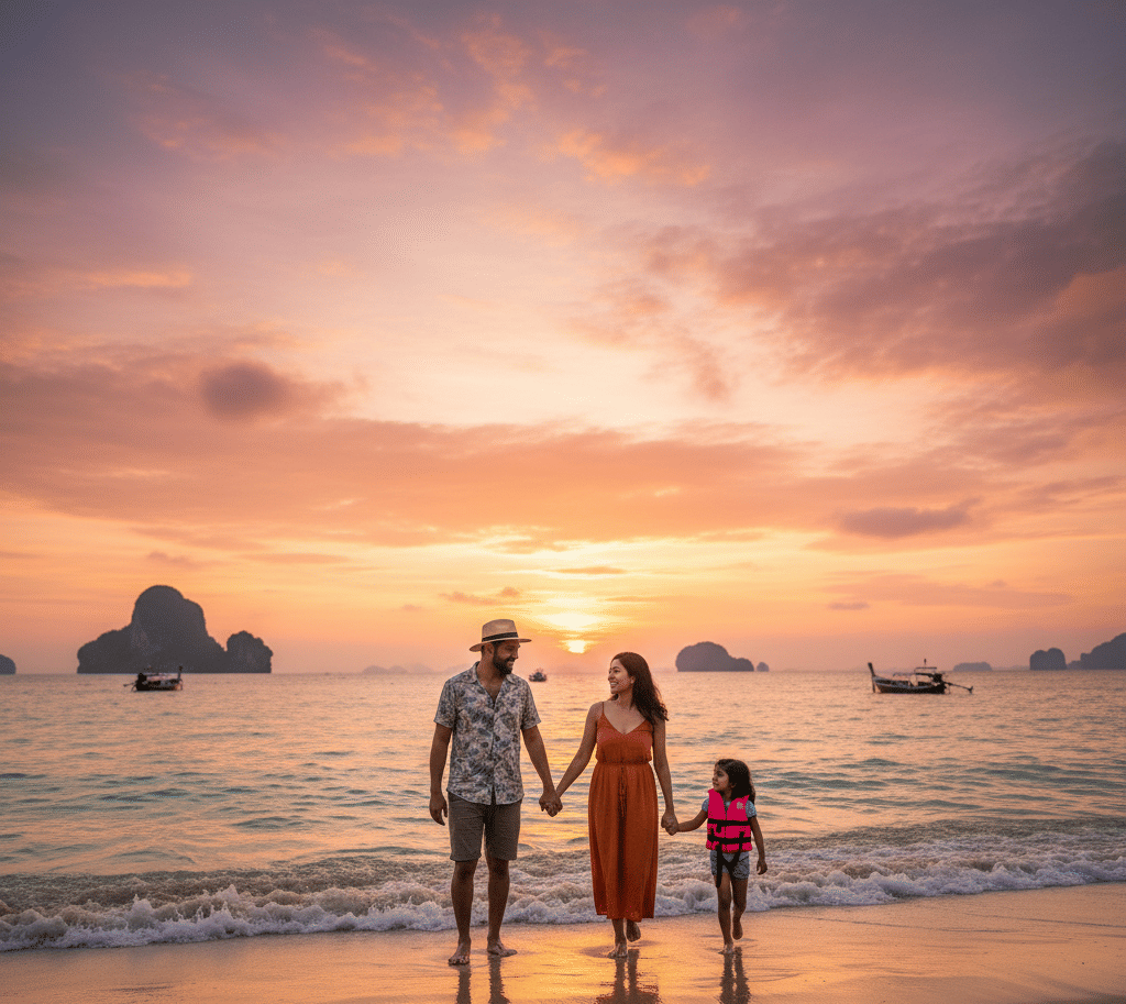 Visit Ao Nang Beach for Sunset