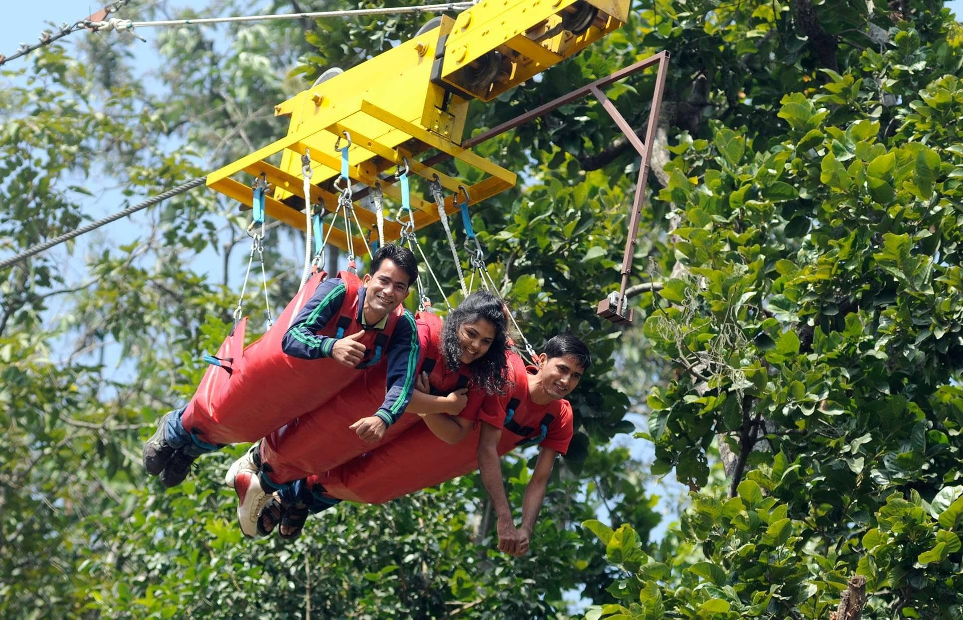Glide Above The Forests On Flying Fox Zip-Line