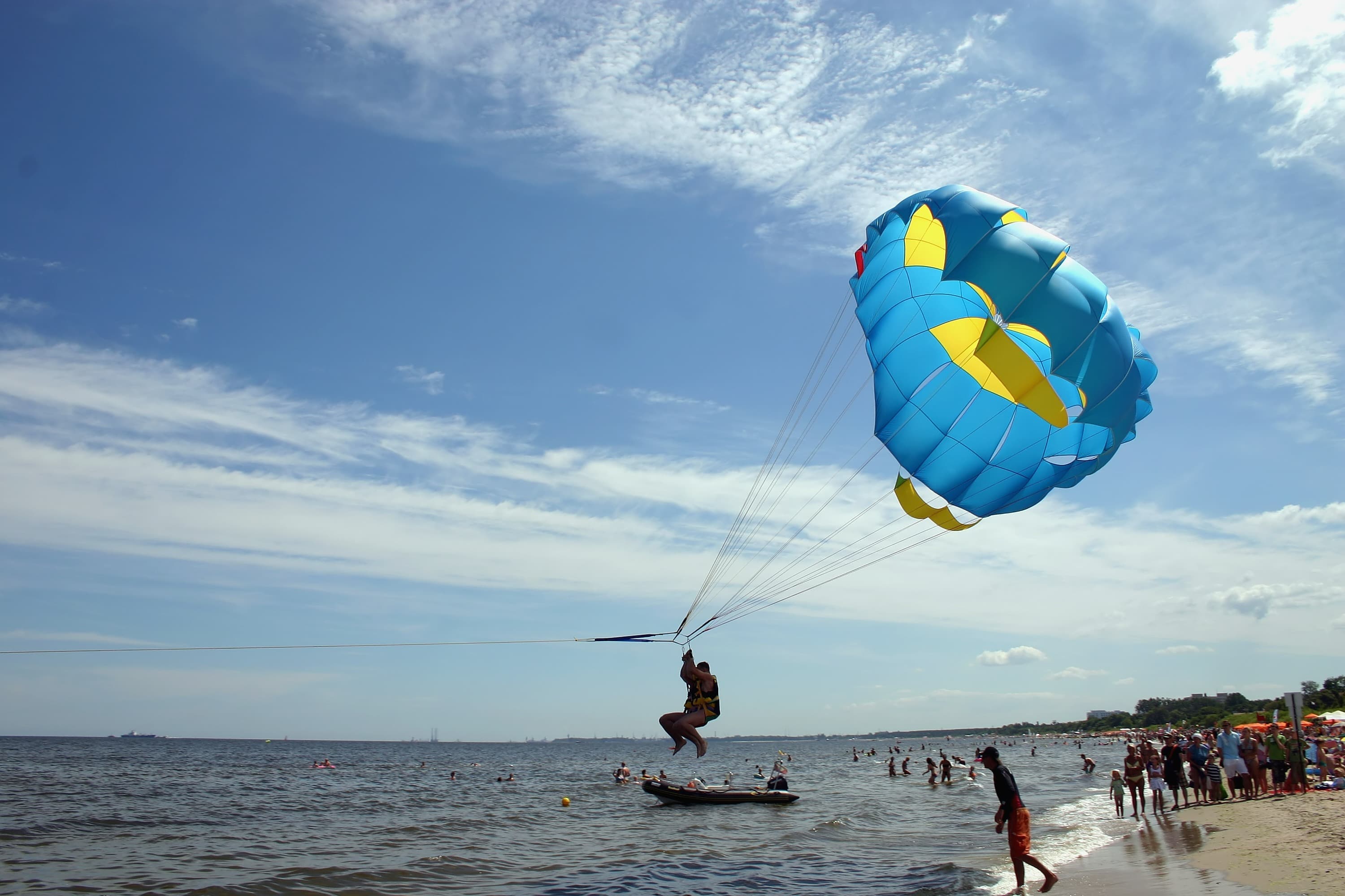 Go Parasailing Over the Blue Waters of Kihim Beach