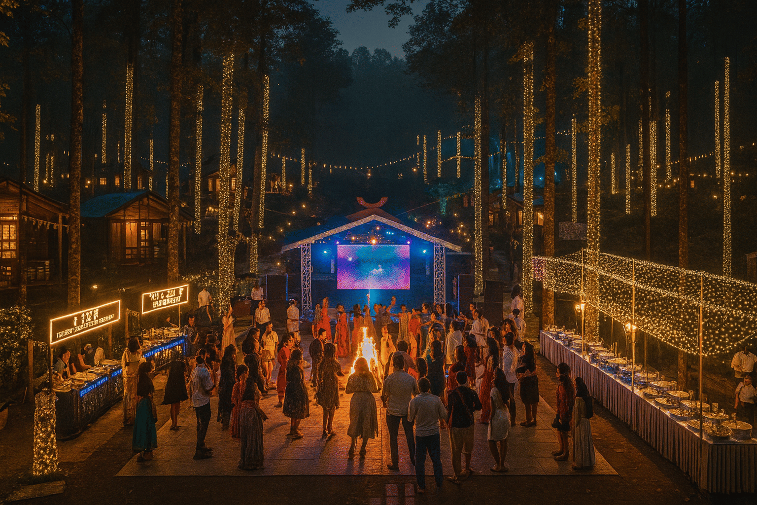 Party at Treasury Resort & Spa (Durshet Forest Lodge), Khopoli