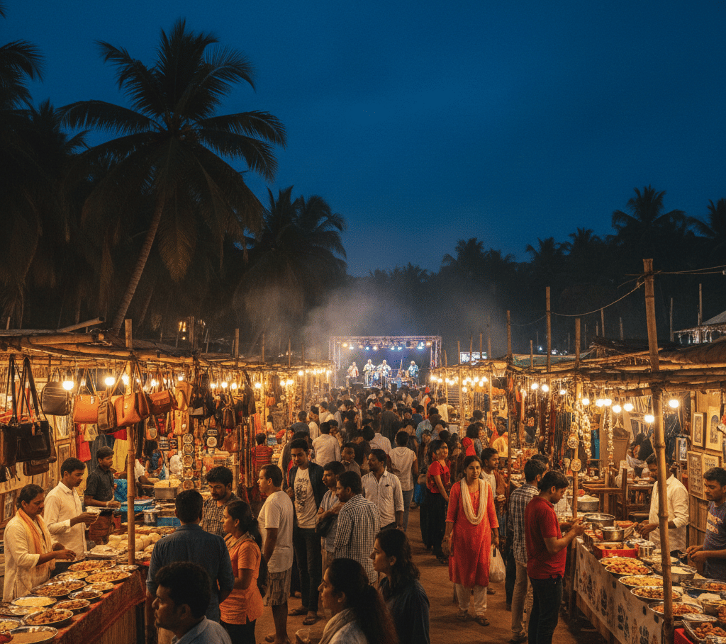 Eat at the Food Bazaar of Arpora Saturday Night Market