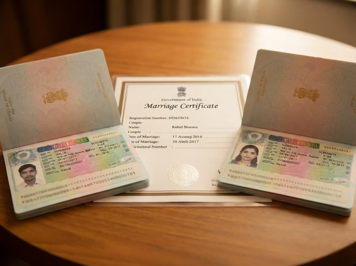 Marriage Certificate For Couples Travelling Together